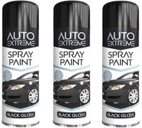 DIOXSTAR All Purpose Black Gloss Spray Paint, Lightweight And Easy To Handle, Sleek, Modern Look, Quick Drying Formula, Interior and Exterior Usage, 250ML (3PCS)