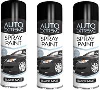 DIOXSTAR All Purpose Black Matt Spray Paint, Easy To Handle And Store, Compact Design, Durable Matte Finish, Long-Lasting Durability, Interior And Exterior Usage, 250 ML (3 PCS)