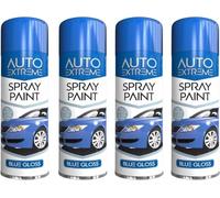 DIOXSTAR All Purpose Blue Gloss Spray Paint, Sleek Appearance, Smooth, Professional Finish, Easy And Quick Spraying, Both Indoor And Outdoor Conditions, 250ML (4PCS)