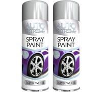 DIOXSTAR All Purpose Silver Wheel Spray Paint, Quick-Dry Nature, Professional-Looking Finish, Both Interior And Exterior Applications, Gloss Finish, 250 ML, (2PCS)