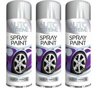 DIOXSTAR All Purpose Silver Wheel Spray Paint, Quick-Dry Nature, Professional-Looking Finish, Both Interior And Exterior Applications, Gloss Finish, 250 ML, (3PCS)