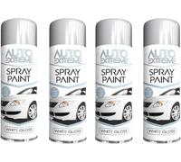 DIOXSTAR All Purpose White Gloss Spray Paint, Professional-Looking Result, Quick And Efficient Application, Interior and Exterior Usage, 250ML (4PCS)