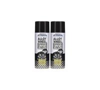 DIOXSTAR Alloy Wheel Spray Paint, Black Matt Finish, Fast Drying, Removes Scratches & Scuffs from Alloy Wheels, Easy to Use, Durable Wheel Paint, 400ml (2 PCS)