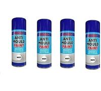 DIOXSTAR Anti-Mould Spray Paint, Long-Lasting Protection, Aesthetic Appeal, Durable Composition, Versatile Uses, Matt White Finish, Easy to Use, 400ML, (4PCS)