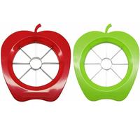 DIOXSTAR Apple Shape Fruit Slicer with Corer, Durable and Sturdy Construction, Portable and Lightweight Design, Easy to Clean, Slice Cutter for Home and Kitchen, Random Colour