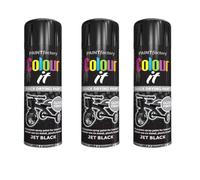 DIOXSTAR Black Gloss Spray, Aerosol Spray, Quick Drying Formula, Durable and Portable, Indoor & Outdoor, Easy To Use, 250ml (Pack of 3)