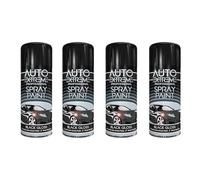 DIOXSTAR Black Gloss Spray Paint, Gloss Finish, Fast Drying, Non-Cracking, DIY Spray Paint for Metal, Wood, Glass, Easy to Use, Long-Lasting, 400ml (4 PCS)