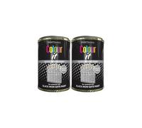 DIOXSTAR Black Iron Gate Paint, Durable Gloss Finish, Long-Lasting Protection, For Exterior Application, Fast Drying Effective Paint, Easy to Use, 300ml (2 PCS)