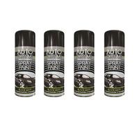 DIOXSTAR Black Matt Spray Paint, Matt Finish, Quick Drying, Non-Cracking, Suitable for Most Surfaces Including Wood, Metal and Glass, Easy to Use, 400ml (4 PCS)