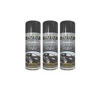 DIOXSTAR Black Satin Spray Paint, Fast Drying, Non-Cracking, DIY Spray Paint for Metal, Wood, Plastic, Indoor and Outdoor Use, Easy and Quick Spraying, 400ml (3 PCS)