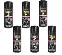 DIOXSTAR Black Satin Spray Paint, Quick Drying Formula, Aerosol Spray Paint, Indoor & Outdoor, Excellent Coverage For Metal, Wood, Plastic Etc, 250ml, 6PCS