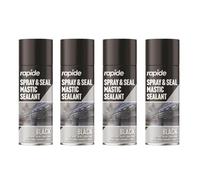 DIOXSTAR Black Spray, Seal Mastic Black Spray, Repair Cracks Roofs Window, Waterproof Barrier, Suitable for Variety, Long-Term Protection, Simple Application, 300ml, (4 PCS)