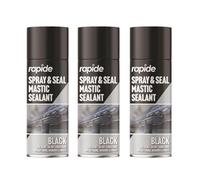 DIOXSTAR Black Spray, Seal Mastic Black Spray, Repair Cracks Roofs Window, Waterproof Barrier, Suitable for Variety, Long-Term Protection, Simple Application, 300ml, (3 PCS)