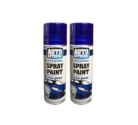 DIOXSTAR Blue Gloss Spray Paint, Gloss Finish, Fast Drying, Non-Cracking, DIY Spray Paint for Metal, Wood, Glass, Easy to Use, Long-Lasting, 400ml (2 PCS)