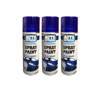 DIOXSTAR Blue Gloss Spray Paint, Gloss Finish, Fast Drying, Non-Cracking, DIY Spray Paint for Metal, Wood, Glass, Easy to Use, Long-Lasting, 400ml (3 PCS)