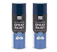 DIOXSTAR Blue Gloss Spray Paint, Gloss Finish, Fast Drying, Non-Cracking, Suitable for Furniture’s and DIY Projects, Indoor and Outdoor Use, Easy to Use, 400ml (2 PCS)