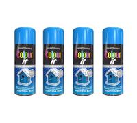 DIOXSTAR Blue Spray Paint, 250ml (4 PCS), Gloss Finish, Quick Drying, All Purpose for Metal, Wood, Plastic, Interior & Exterior Use