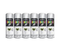 DIOXSTAR Brilliant White Gloss Spray Paint, Quick Drying Paint, All Purpose Spray Paint, Suitable for Metal, Plastic & Wood Surfaces, Interior & Exterior Use, 250ml (6 PCS)