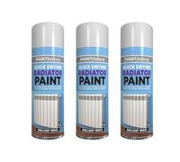 DIOXSTAR Brilliant White Radiator Spray Paint, Heat Resistant, Non-Yellowing Smooth Finish, Quick Drying, Non Cracking, easy to use, Durable And Long-Lasting, 400ml (Pack of 3)