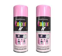 DIOXSTAR Bubblegum Pink Gloss Spray Paint, 400ml (2 PCS), Quick Drying, All Purpose, Indoor/Outdoor