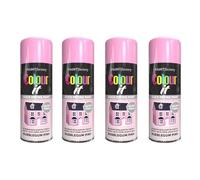 DIOXSTAR Bubblegum Pink Gloss Spray Paint, Quick Drying Paint, All Purpose Spray Paint for Metal, Wood, Plastic, Interior & Exterior Use, Easy to Use, 400ml (4 PCS)