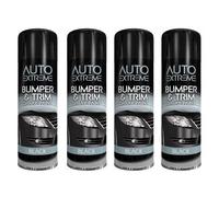 DIOXSTAR Bumper and Trim Black Spray Paint, Quick Drying Paint, Interior & Exterior Use, All Purpose Spray Paint for Metal, Wood, Plastic, 300ML (4 PCS)