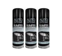 DIOXSTAR Bumper and Trim Black Spray Paint, Quick Drying Paint, Interior & Exterior Use, All Purpose Spray Paint for Metal, Wood, Plastic, 300ML (3 PCS)