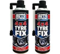 DIOXSTAR Car Tyre Puncture Repair Quick Fix, Car Accessories Essential, Emergency Flat Tyre Inflate Bike Bicycle, Easy To Use - 400 Ml (Pack of 2)