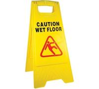 DIOXSTAR Caution Wet Floor Sign Yellow, Visibility Design, Durable and Impact-Resistant, Easy-to-Use Folding Mechanism, Perfect for Indoor and Outdoor Use