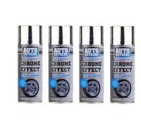 DIOXSTAR Chrome Gloss Effect Multi-Purpose Aerosol Spray Paint, Aerosol Paint, Fast Drying, Multipurpose Use, Versatility, Easy To Use, 400ml (Pack of 4)