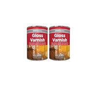 DIOXSTAR Clear Gloss Varnish Tin Paint, Tough, Fast Drying, Gloss Finish, Durable Varnish, Long Lasting Protection for Interior and Exterior Use, 300ml (2 PCS)