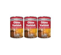 DIOXSTAR Clear Gloss Varnish Tin Paint, Tough, Fast Drying, Gloss Finish, Durable Varnish, Long Lasting Protection for Interior and Exterior Use, 300ml (3 PCS)