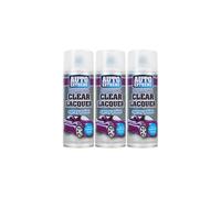 DIOXSTAR Clear Lacquer Spray Paint, Gloss Finish, Quick Drying, Non-Crack Paint, Suitable for Metal, Glass, Wood, Indoor and Outdoor Use, Easy to Use, 400ml (3 PCS)