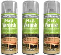 DIOXSTAR Clear Varnish Spray Paint, Matte Finish, Non-Cracking, Quick Drying, Long-Lasting, Easy to Apply, Portable and Lightweight, Interior and Exterior Use, 250ml (Pack of 3)
