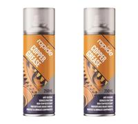 DIOXSTAR Copper Grease Spray, High Temperature Lubricant and Anti-Seize Spray, Prevent Disc Brake Squealing, Reduce Metal Friction & Abrasion, 250ml (2 PCS)