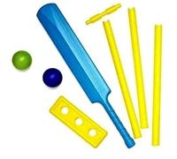 DIOXSTAR Cricket Set For Kids, 3 Stumps, 2 Balls & 1 Bat, Promotes Hand-Eye Coordination, Physical Activity, Teamwork, Portable & Easy To Store, Enhances Physical Activity