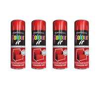 DIOXSTAR Crimson Red Gloss Spray Paint, Quick Drying, All Purpose Spray, Suitable for Metal, Plastic & Wood Surfaces, Interior & Exterior Use, 250ml (4 PCS)