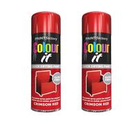 DIOXSTAR Crimson Red Gloss Spray Paint, Quick Drying, All Purpose Spray, Suitable for Metal, Plastic & Wood Surfaces, Interior & Exterior Use, 250ml (2 PCS)