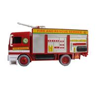 DIOXSTAR Electric Fire Truck with Bubble Water, Sound & Music, Great Fun, Battery Operated, Fun Toy for Kids, Bump-N-Go Action, Safe & Durable, For Kids 3+ Years