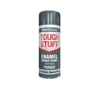 DIOXSTAR Enamel Grey Primer Spray Paint, Fast Drying, Suitable for Wood, Plastic, Metal, Interior and Exterior Use, Hard Wearing & Smooth Finish, 400ml (1 PCS)