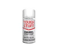 DIOXSTAR Enamel White Gloss Spray Paint, Fast Drying, Suitable for Wood, Plastic, Metal, Interior and Exterior Use, Hard Wearing & Smooth Finish, 400ml (1 PCS)