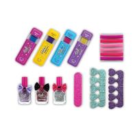 DIOXSTAR Fashion Girl Cosmetic Nail & Hair Colour Set, Kids Pretend Play Toy Set, Nail Polish, Nail File, Hair Chalk, And Accessories, Creative Collection