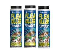DIOXSTAR Flea Killer Powder, Ticks Protection For Pets, Crawling Insect Killer, Compact And Portable, Easy To Use, Indoor And Outdoor Use, Ideal Spray For Pet Beds, 200g (3PCS)