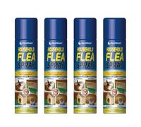 DIOXSTAR Flea Spray Home Animal Kill Fleas Tick Protection, Fast-Acting Solution, Kills & Repel Fleas, Suitable for Cats, Dogs, Puppies & Kitten, Use on Bedding, Carpets, Furniture, (200ml, 4 Pcs)