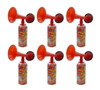 DIOXSTAR Football Trumpet Plastic Horn, Easy Press-And-Use Design, Loud Sound, Bright Colour, Durable & Sturdy Construction, Long-Lasting, Perfect For Birthdays, Parties & Special Events (6Pcs)