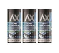 DIOXSTAR Glass Cleaning Wipes, Auto Extreme Streak-Free Formula, Crystal Clear Glass, Mirrors & Windows, Cleaner Wipes for Smudge-Free Shine, Safe for Auto & Home Use (3PCS)