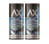 DIOXSTAR Glass Cleaning Wipes, Auto Extreme Streak-Free Formula, Crystal Clear Glass, Mirrors & Windows, Cleaner Wipes for Smudge-Free Shine, Safe for Auto & Home Use (2PCS)