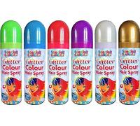 DIOXSTAR Glitter Effect Hair Spray, Temporary Washable Colours for Special Occasion, Ideal for Fancy Dress, Parties, Assorted Colours, 200ml (3 PCS)