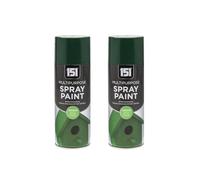DIOXSTAR Green Spray Paint, Gloss Finish, Multi-Purpose Spray Paint, Non-Cracking, Fast Drying Paint, Suitable for Indoor or Outdoor Use, DIY Projects, 400ml (2 PCS)