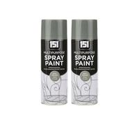 DIOXSTAR Grey Primer Spray Paint, Matt Finish, Fast Drying, Non-Cracking, Suitable for Wood, Plastic and Metal, Indoor and Outdoor Use, Easy to Use, 400ml (2 PCS)